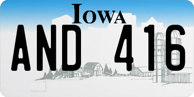 IA license plate AND416