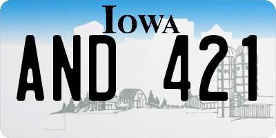 IA license plate AND421