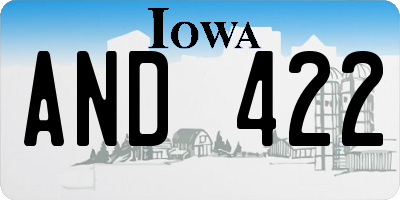 IA license plate AND422