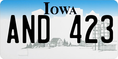 IA license plate AND423