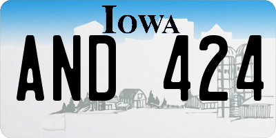 IA license plate AND424