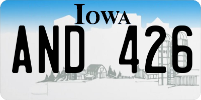 IA license plate AND426