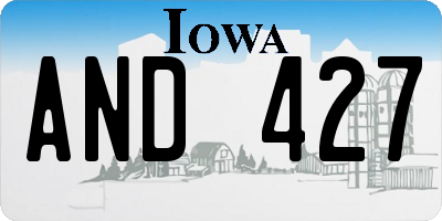 IA license plate AND427