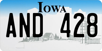 IA license plate AND428