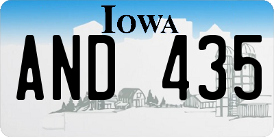 IA license plate AND435