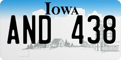 IA license plate AND438