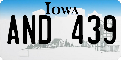 IA license plate AND439