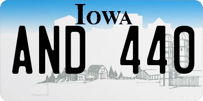 IA license plate AND440