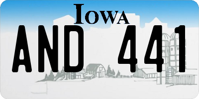 IA license plate AND441