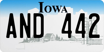 IA license plate AND442