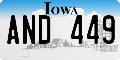 IA license plate AND449