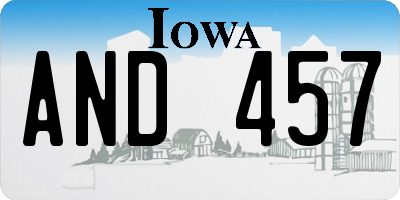 IA license plate AND457