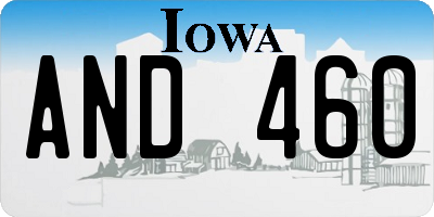 IA license plate AND460