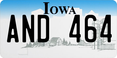 IA license plate AND464