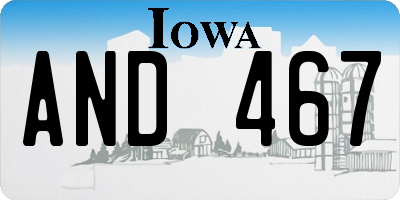 IA license plate AND467