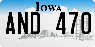 IA license plate AND470