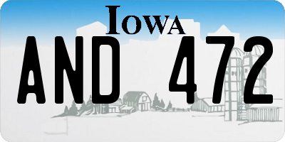 IA license plate AND472