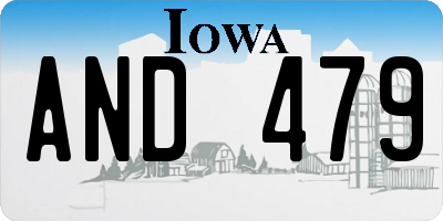 IA license plate AND479