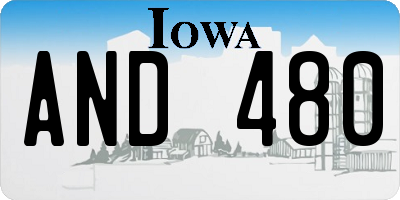 IA license plate AND480