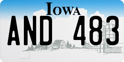 IA license plate AND483
