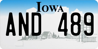 IA license plate AND489