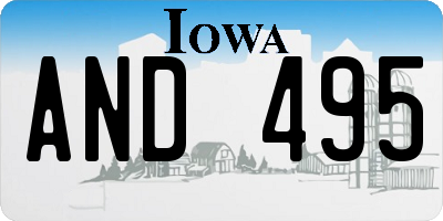 IA license plate AND495