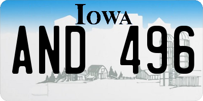 IA license plate AND496