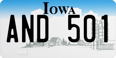 IA license plate AND501