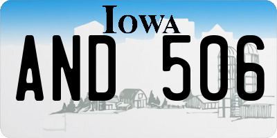 IA license plate AND506