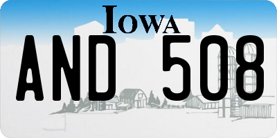 IA license plate AND508