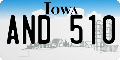 IA license plate AND510