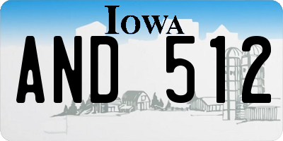 IA license plate AND512