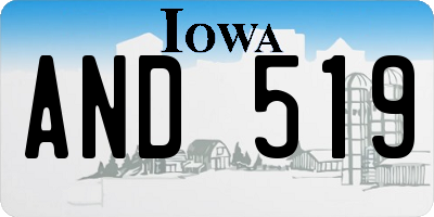 IA license plate AND519