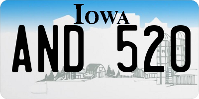 IA license plate AND520