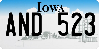 IA license plate AND523