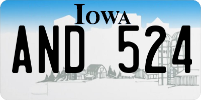 IA license plate AND524