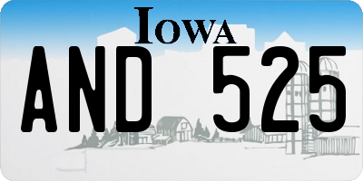 IA license plate AND525