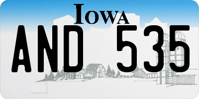 IA license plate AND535