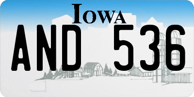 IA license plate AND536