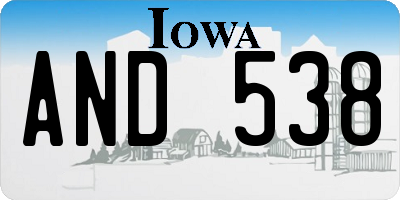IA license plate AND538