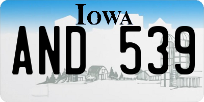 IA license plate AND539