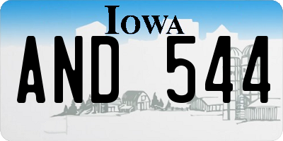 IA license plate AND544