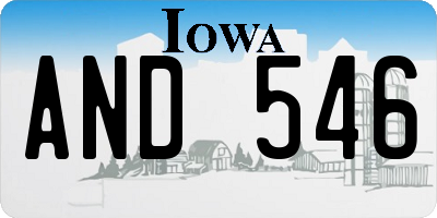 IA license plate AND546