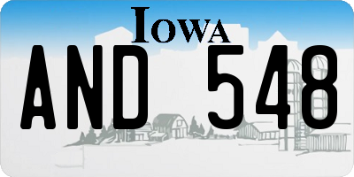 IA license plate AND548
