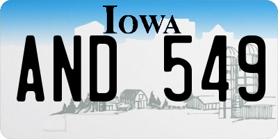 IA license plate AND549