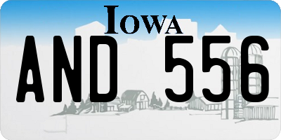 IA license plate AND556