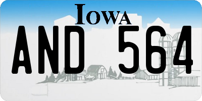 IA license plate AND564