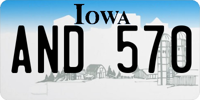 IA license plate AND570