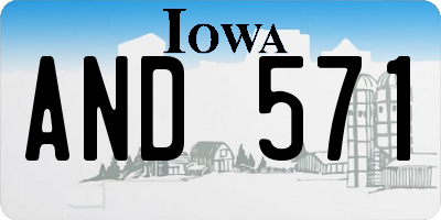 IA license plate AND571
