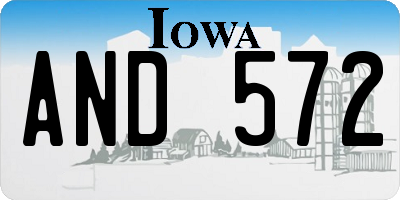 IA license plate AND572